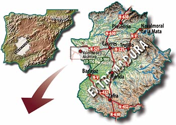 Plano de situación de los apartamentos rurales La Macera